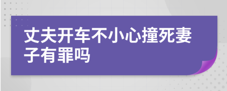 丈夫开车不小心撞死妻子有罪吗