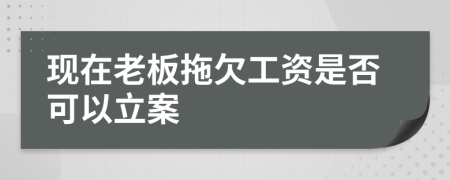 现在老板拖欠工资是否可以立案