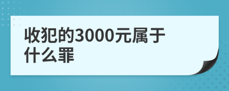 收犯的3000元属于什么罪