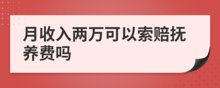月收入两万可以索赔抚养费吗