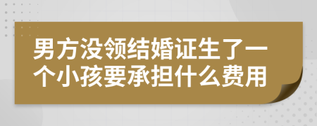 男方没领结婚证生了一个小孩要承担什么费用