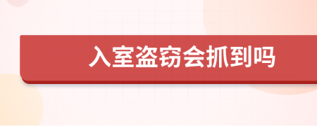 入室盗窃会抓到吗