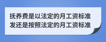 抚养费是以法定的月工资标准发还是按照法定的月工资标准