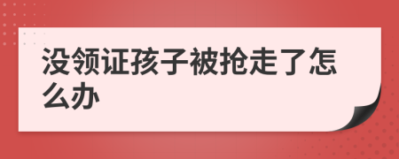 没领证孩子被抢走了怎么办