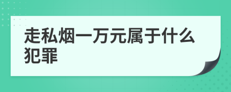 走私烟一万元属于什么犯罪