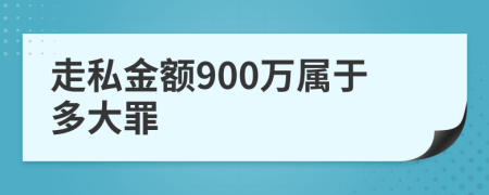 走私金额900万属于多大罪
