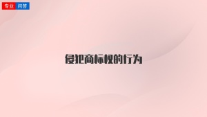 侵犯商标权的行为