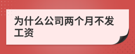 为什么公司两个月不发工资