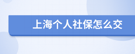 上海个人社保怎么交