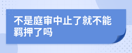 不是庭审中止了就不能羁押了吗