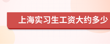 上海实习生工资大约多少