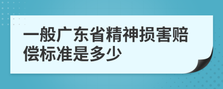 一般广东省精神损害赔偿标准是多少