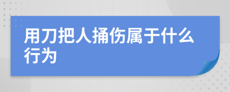 用刀把人捅伤属于什么行为