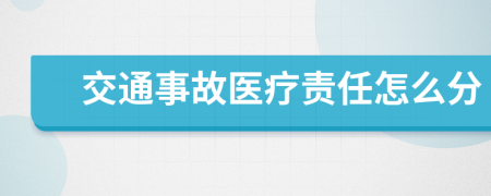 交通事故医疗责任怎么分