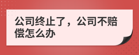 公司终止了，公司不赔偿怎么办