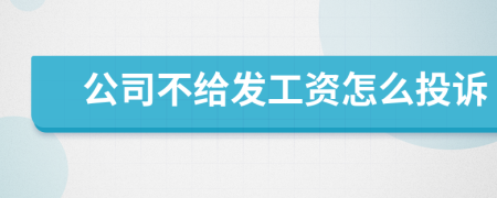 公司不给发工资怎么投诉
