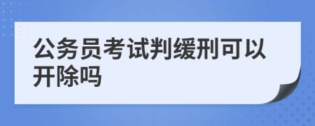 公务员考试判缓刑可以开除吗