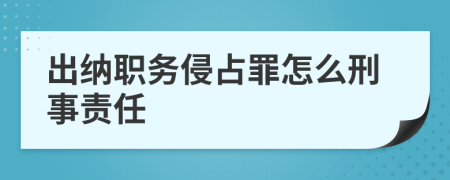 出纳职务侵占罪怎么刑事责任