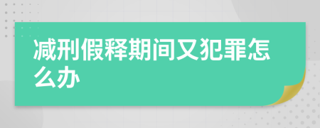 减刑假释期间又犯罪怎么办