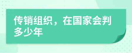 传销组织，在国家会判多少年