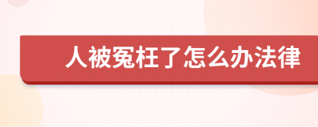 人被冤枉了怎么办法律