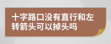 十字路口没有直行和左转箭头可以掉头吗