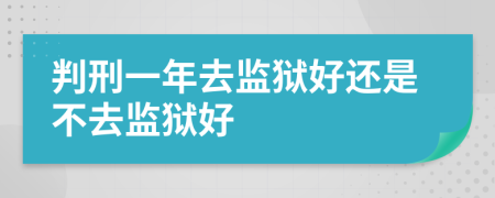 判刑一年去监狱好还是不去监狱好