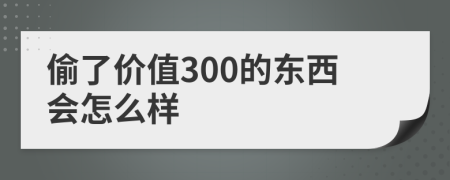 偷了价值300的东西会怎么样