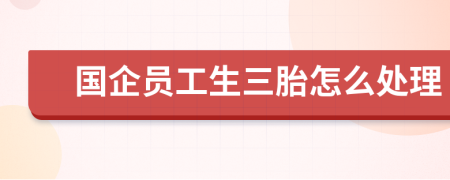 国企员工生三胎怎么处理