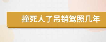 撞死人了吊销驾照几年