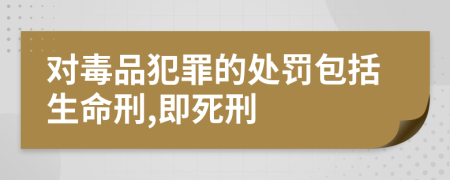 对毒品犯罪的处罚包括生命刑,即死刑