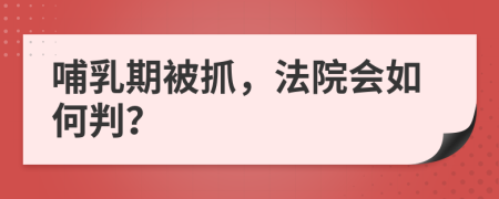 哺乳期被抓，法院会如何判？