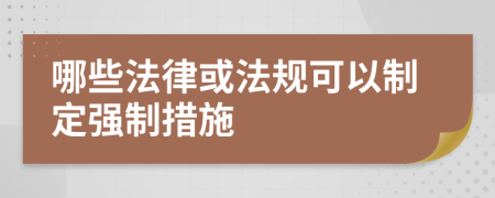 哪些法律或法规可以制定强制措施
