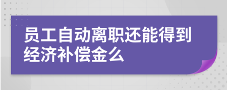 员工自动离职还能得到经济补偿金么