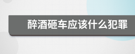 醉酒砸车应该什么犯罪