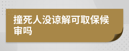 撞死人没谅解可取保候审吗