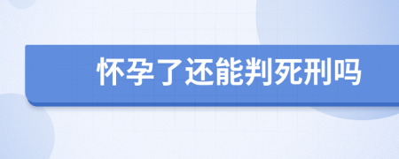 怀孕了还能判死刑吗