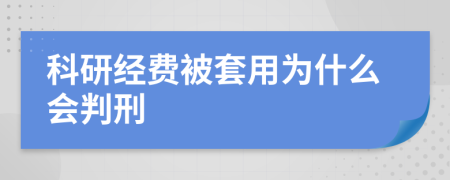 科研经费被套用为什么会判刑