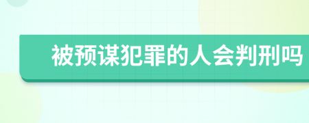 被预谋犯罪的人会判刑吗