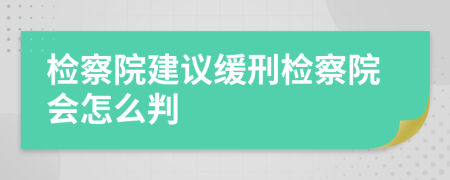 检察院建议缓刑检察院会怎么判