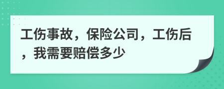工伤事故，保险公司，工伤后，我需要赔偿多少