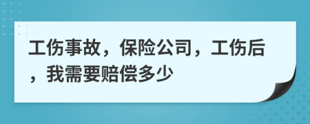 工伤事故，保险公司，工伤后，我需要赔偿多少