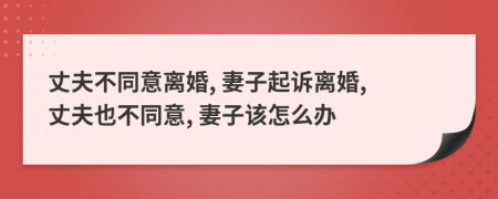 丈夫不同意离婚, 妻子起诉离婚, 丈夫也不同意, 妻子该怎么办