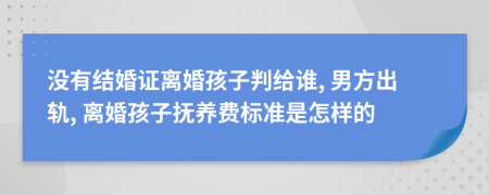 没有结婚证离婚孩子判给谁, 男方出轨, 离婚孩子抚养费标准是怎样的