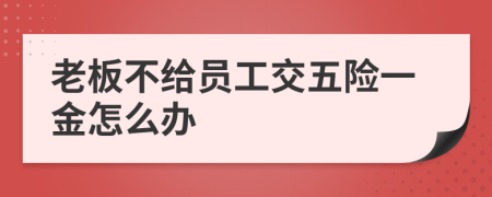 老板不给员工交五险一金怎么办