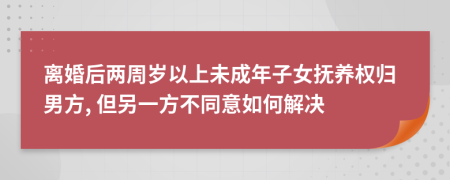 离婚后两周岁以上未成年子女抚养权归男方, 但另一方不同意如何解决