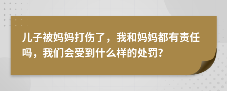 儿子被妈妈打伤了，我和妈妈都有责任吗，我们会受到什么样的处罚？