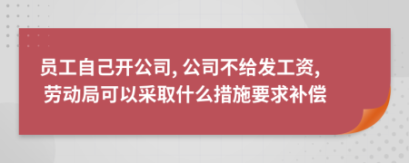 员工自己开公司, 公司不给发工资, 劳动局可以采取什么措施要求补偿