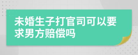 未婚生子打官司可以要求男方赔偿吗