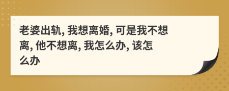 老婆出轨, 我想离婚, 可是我不想离, 他不想离, 我怎么办, 该怎么办